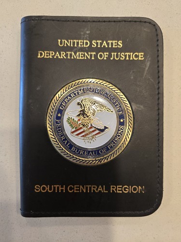 United States Department Of Justice Federal Bureau Of Prisons Leather ID Wallet