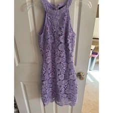 Lulu's Sleeveless Purple Geometric Pattern Dress Size M