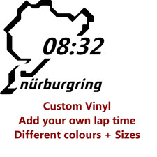 Nurburgring Sticker - Custom Lap Time. Various Colours Sizes