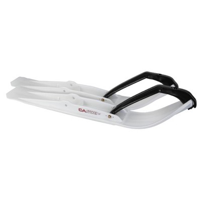 Pair of White C&A Pro Razor [RZ] 6'' Snowmobile Skis W/Black C&A Loops