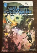 Sin and Punishment: Star Successor (Nintendo Wii) manual only, No Game!