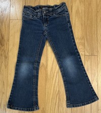 Girl's Dark Blue Jeans by Jordache, Kids Size 6 Flare Cut Adjustable Waist