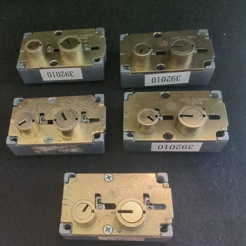 Diebold 175-70 LH Safe Deposit Box Locks  Used Bank Vault Locksmith Lot Of 5