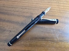 Vintage Boston Safety Pen Fountain Pen, 14k Flexible Nib, Working, Lever Fill