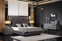 Schlafzimmer Set Bett 2X Nachttische Schminktisch Spiegel Top-QualitäT Komplett