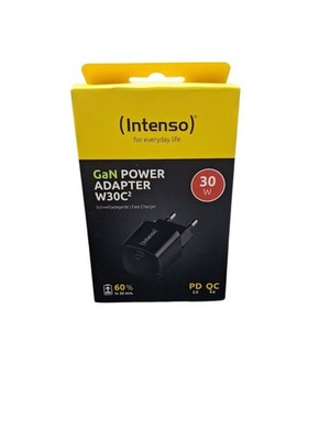 Ladegerät Intenso Power Adapter 30 Watt W30C² GaN 1x USB-C für 1 Gerät schwarz