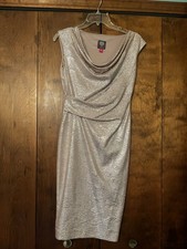 Vince Camuto Women’s Metallic Champagne Dress Size 2