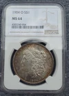 1904-O MORGAN SILVER DOLLAR GRADED NGC MS 64! BEAUTIFUL TONING!