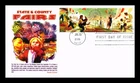 US COVER FIRST DAY OF ISSUE PANDA CACHET BLOCK PANE STATE & COUNTY FAIRS