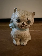 Vintage Hubley Cast Iron Kitty Cat Piggy Bank - Original Paint