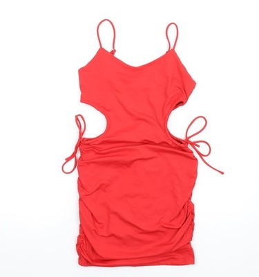 Ave&Ever Damen Pullover rot Polyester Mini Größe 10 Rundhalsausschnitt - Cut-Out
