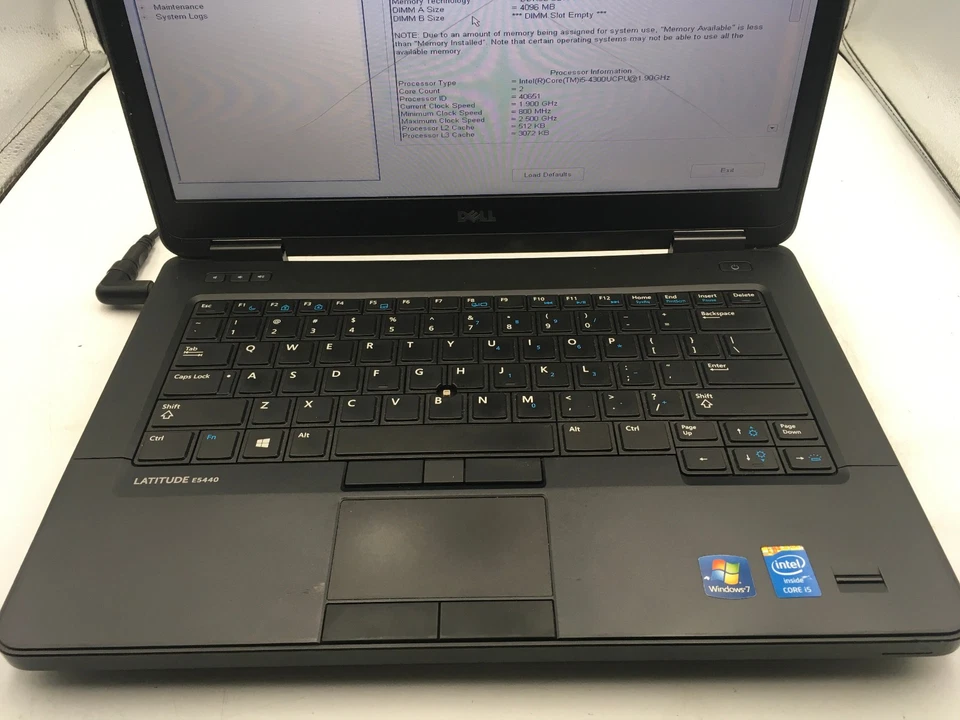 DELL LATITUDE E5440 - BOOTS TO BIOS - INTEL I5 4300U - NO RAM - NO OS - READ -BB - Image 3 of 4