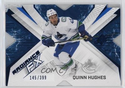 2022-23 SPx Radiance F/X Blue 145/399 Quinn Hughes #RFX-56 12cy