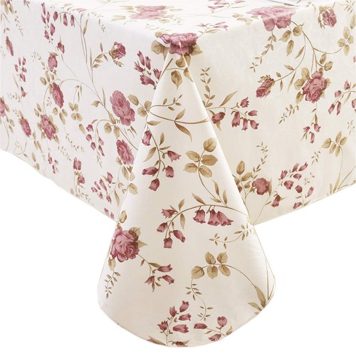 Heavy Duty Vinyl Tablecloth with Flannel Backing Waterproof Oil-Proof Plastic...