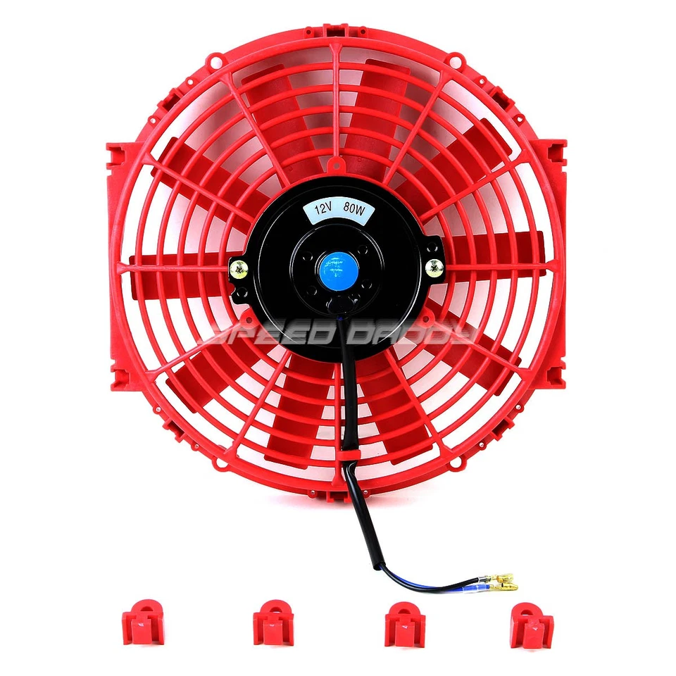 3-ROW ALUMINUM RADIATOR+2X 10"FAN RED FOR 83-85 RX-7/RX7 FB/SA GSL-SE RE-EGI — 第 4/4 张图片