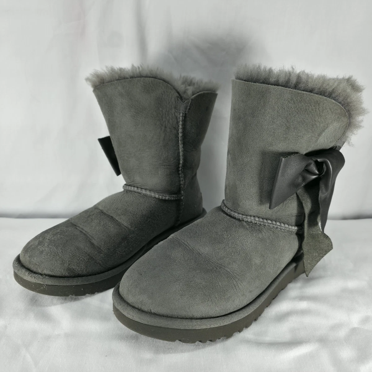 UGG Australia Bailey Bow II Gray Boots for Women for sale | eBay