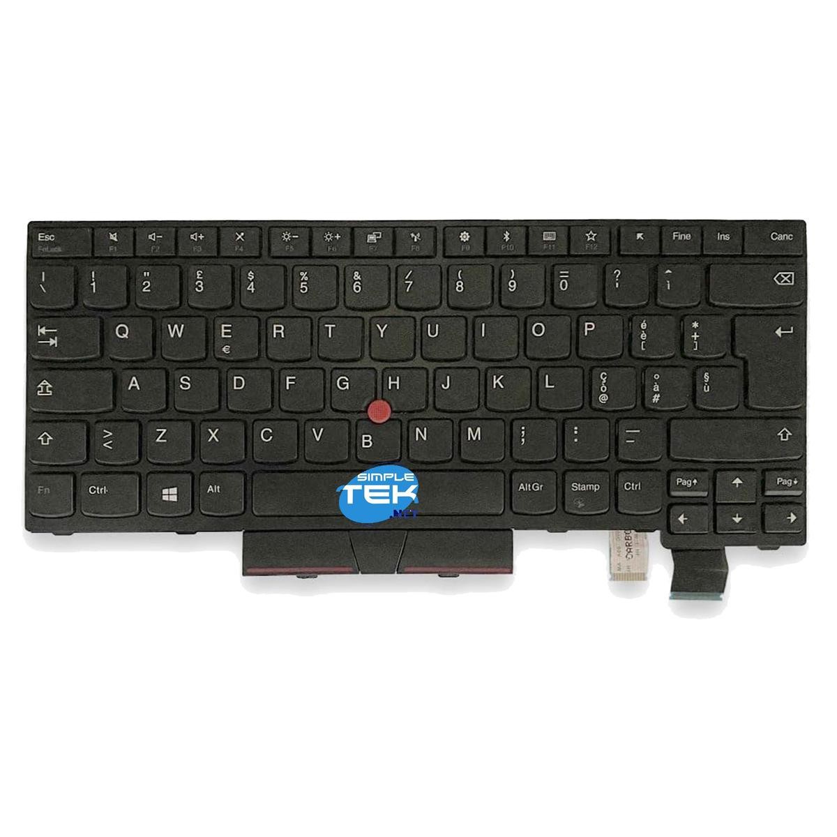 Clavier D'ordinateur Portable Lenovo Thinkpad T470/T480/A475/A485 - Disposition QWERTZ Allemand - Rétroéclairé - Occasion