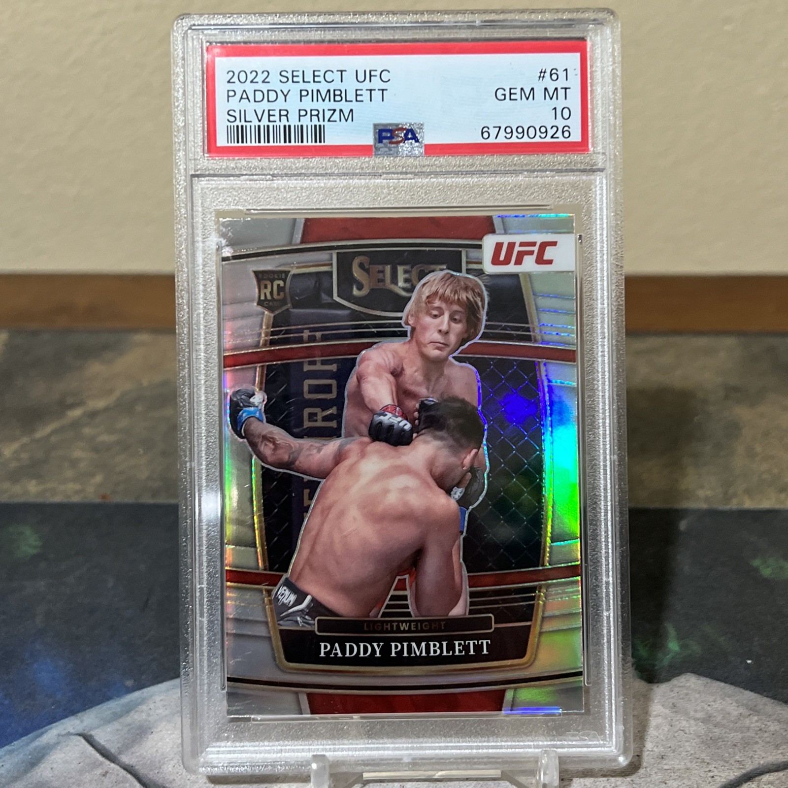 2022 Select UFC Paddy Pimblett Silver Prizm RC PSA 10 #61