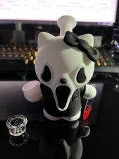 Hello Kitty Horror  Silicone Bubbler  Hookah  Smoking Water Pipes  Black