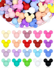 60PCS Mouse Silicone Focal Beads 20 Colors Non-Toxic DIY Jewelry Craft Beads
