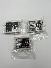 EPSON Genuine Ink cartridges Black TO601, Magenta TO603, Yellow TO604 SEALED 