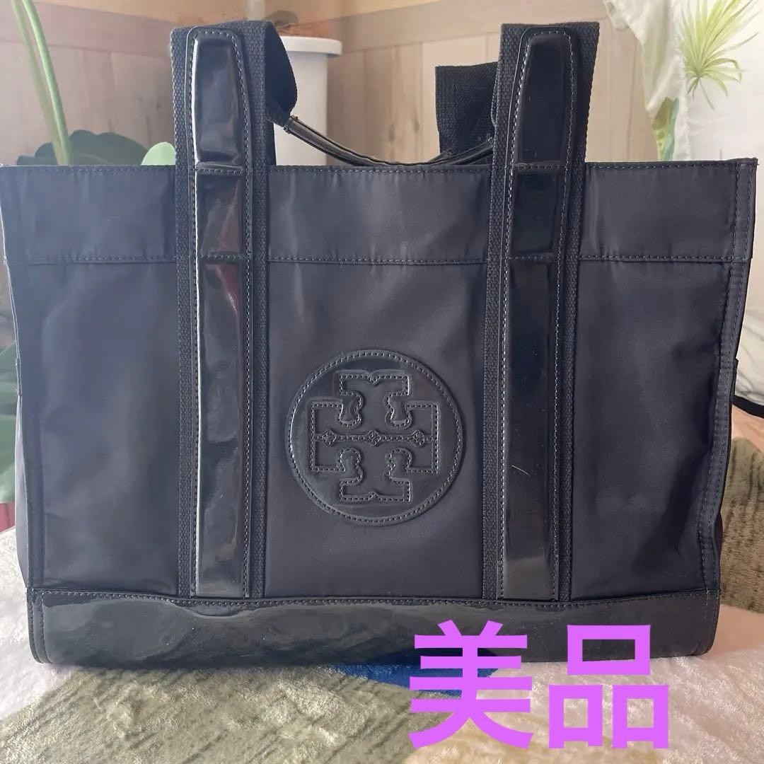 Tory Burch Tote Bag Nylon x Enamel Black Women's From Japan thumbnail 19