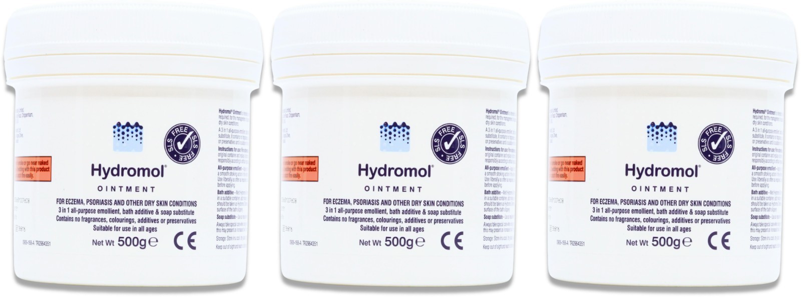 Hydromol Ointment 500g | Eczema Relief | Dry Skin Treatment X 3