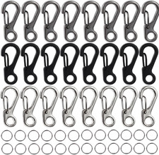 48PCS Mini Carabiner Clips for Keychains, Cameras, and Backpacks