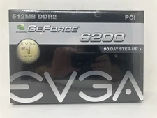 NEW EVGA GeForce 6200 512MB DDR2 PCI 90 Dat Step-Up 512-P1-N402-LR Graphics Card