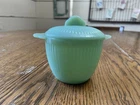 Vintage Fire King Jadeite Jane Ray Sugar Bowl with Lid