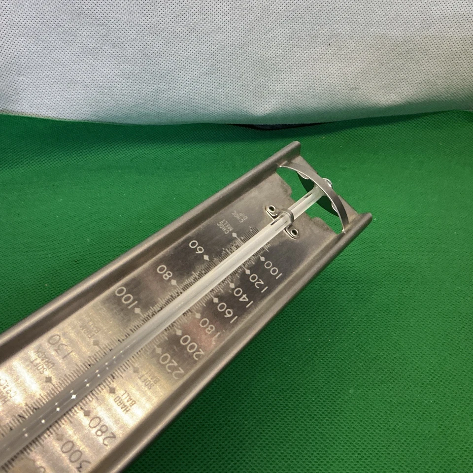 Termômetro de aço inoxidável vintage Taylor com clipe 100F-400F 12” de comprimento - Imagem 4 de 4