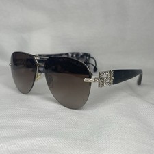 Versace Gem Sunglasses Tortoise Aviator Medusa 2159-B Rimless Brown Gradient