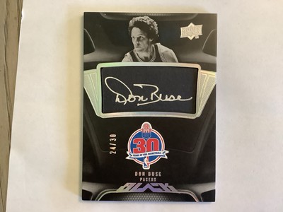2008-09 UD Black 30th ABA NBA Anniversary Autograph DON BUSE 24/30 PACERS