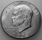 Photo of a 1978-D Eisenhower Dollar from an eBay listing that sold on Oct 4, 2021