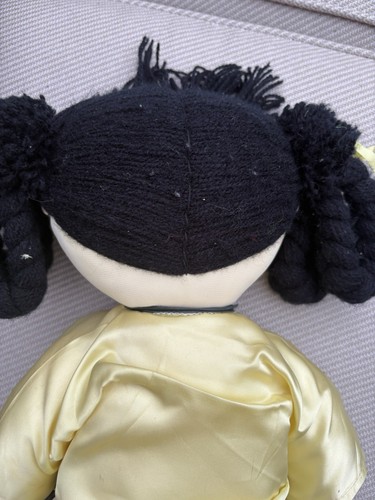 Rice Paddy Doll Girl 1984 Soft Jointed Body Yarn Hair Vintage Dragon Yellow Too - Picture 6 of 12