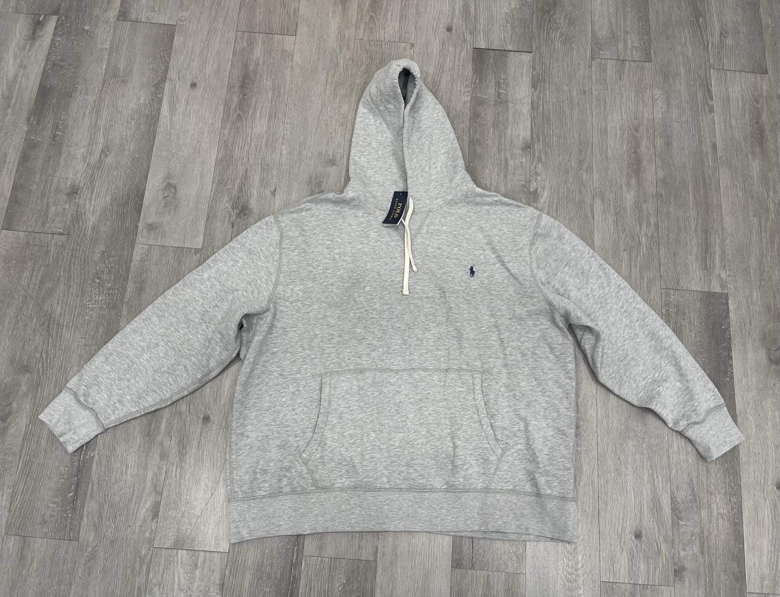 Polo Ralph Lauren Classic Pullover Felpa con Cappuccio Pony Grigio Erica Uomo Taglia 3XB NUOVO