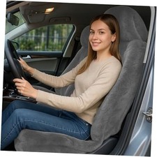 1 PCS Fluffy Car Seat Cover, Plush Fuzzy Fur Seat Protector for Winter, GRAY