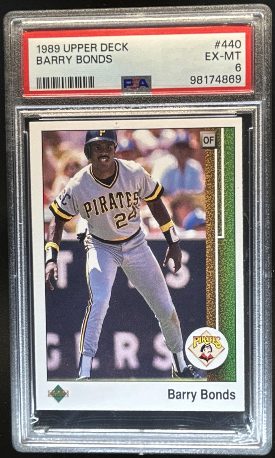 1989 Upper Deck Barry Bonds #440 Pirates PSA 6