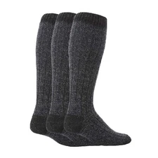 Workforce -3 Pack Mens Extra Long Knee High Warm Wool Boot Socks