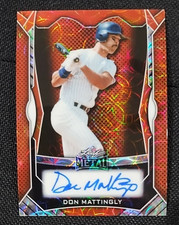 2025 Leaf Metal Don Mattingly Refractor 3/6 AUTO New York Yankees Legend #MADM2