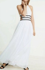 Express Women’s Fairy Goddess Strappy Cut Out Plunge Maxi Dress size S