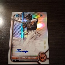 2022 Bowman Chrome - Prospect Autographs Alexander Suarez #CPA-ASR Refractor...