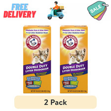  2 Pack Arm  Hammer Double Duty Cat Litter Deodorizer Odor Eliminator, 42.6 oz