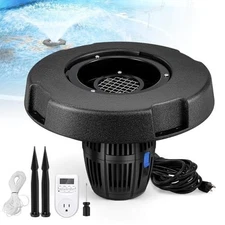 Poafamx Floating Pond Fountain Aerator – 5000 Gph, 33Ft Cord, Timer