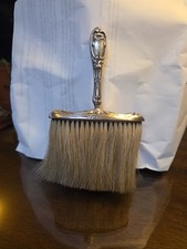 ANTIQUE STERLING SILVER CRUMBS TABLE BRUSH Whisk Vanity Asset Collectible Rare