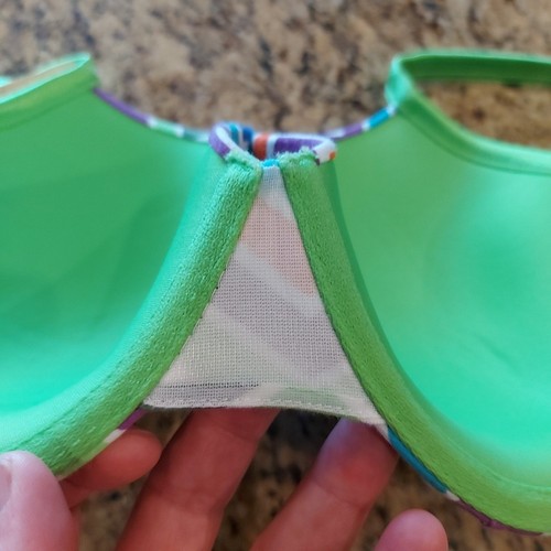 CACIQUE COTTON T-SHIRT Bra Size 38DDD Green/Multi-Color NWT Lightly Lined UW $38 - Picture 15 of 22