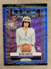 2024-25 Panini Prizm Devin Carter Luck of the Lottery #11 Blue Wave #/175 RC 🔥