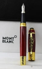 Montblanc Meisterstuck Star Walker Ink Pen With Red+Black Metal Body.