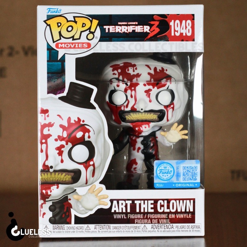 Funko Pop! Terrifier 3 Art the Clown Bloody #1948 - EE Exclusive & Pop Protector