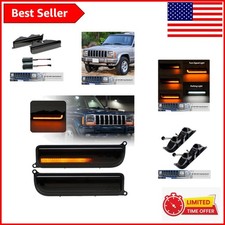 2pcs Smoked Lens Sequential Led Turn Signal Lights For 1997-2001 Jeep Cherokee 2pcs Smoked Lens Sequential Led Turn Signal Lights For 1997-2001 Jeep Cherokee